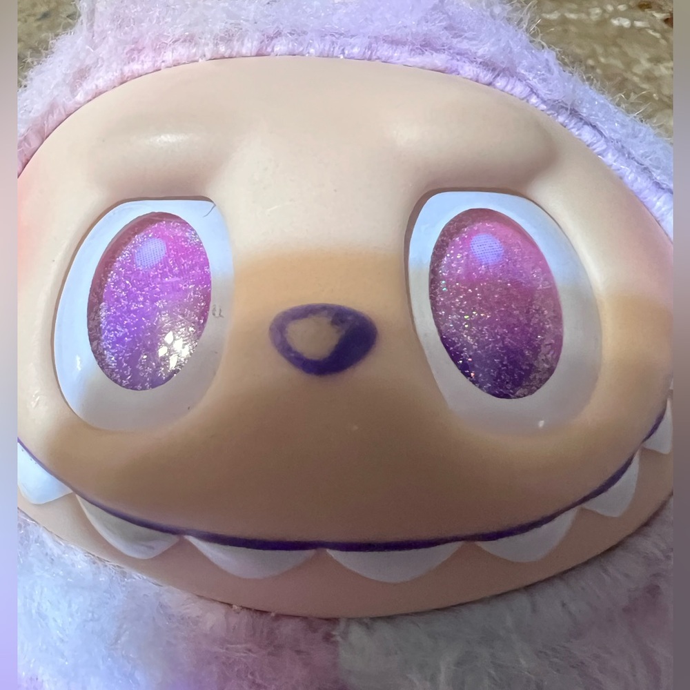 Pair of Plush Labubu Monster Dolls -Gray & Pastel Purple/Pink (Washed and Dried) - Picture 9 of 10